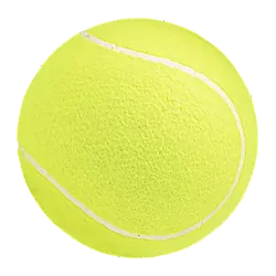 Balle de padel jaune fluo sur fond transparent, idéale pour les matchs en intérieur et en extérieur